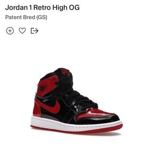 Jordan 1 Retro High OG- Patent Bred (GS) ❤️